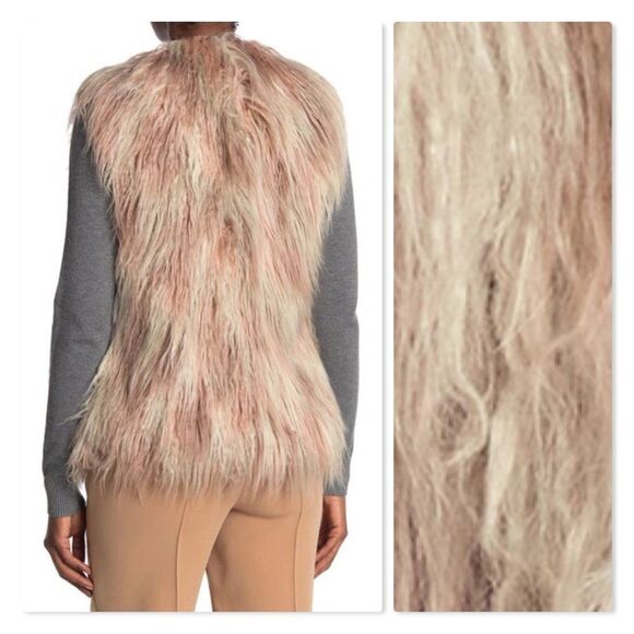 NEW! AS by DF Elisabetta Shag Faux Fur Vest size Medium - Picture 2 of 14